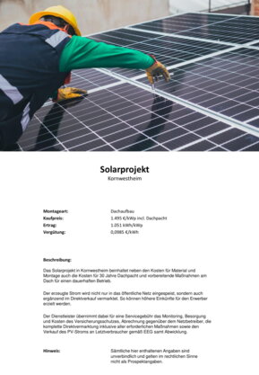 Solarprojekt